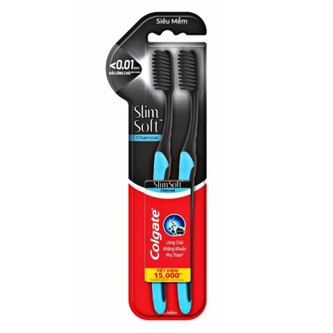 Bàn chải đánh răng Colgate Sim Soft Charcoal bộ đôi