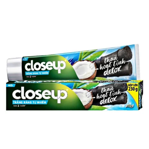 CLOSEUP KĐR Than Hoạt Tính & Bạc Hà 230g/36