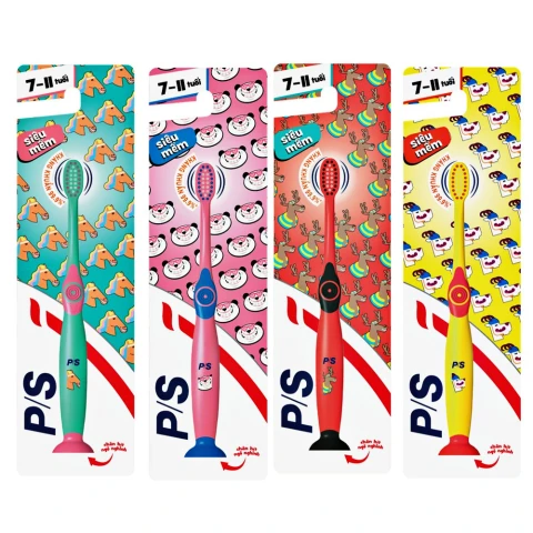 Bàn chải đánh răng PS  Trẻ Em Superkid 7-11 Tuổi
