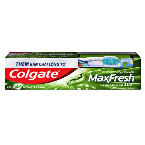Kem đánh răng Colgate Maxfresh trà xanh + Bàn chải  225g