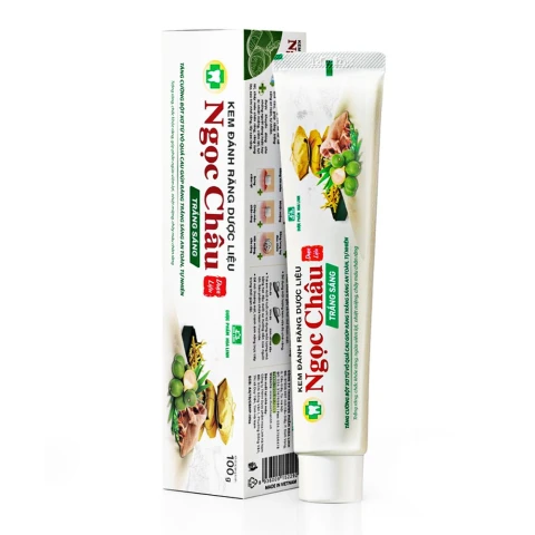 Kem đánh răng Ngọc Châu  dược liệu trắng sáng  100g 
