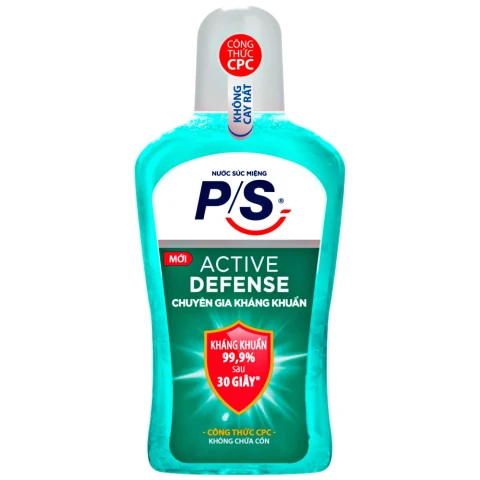 Nước súc miệng  PS ACTIVE DEFENSE 500ml