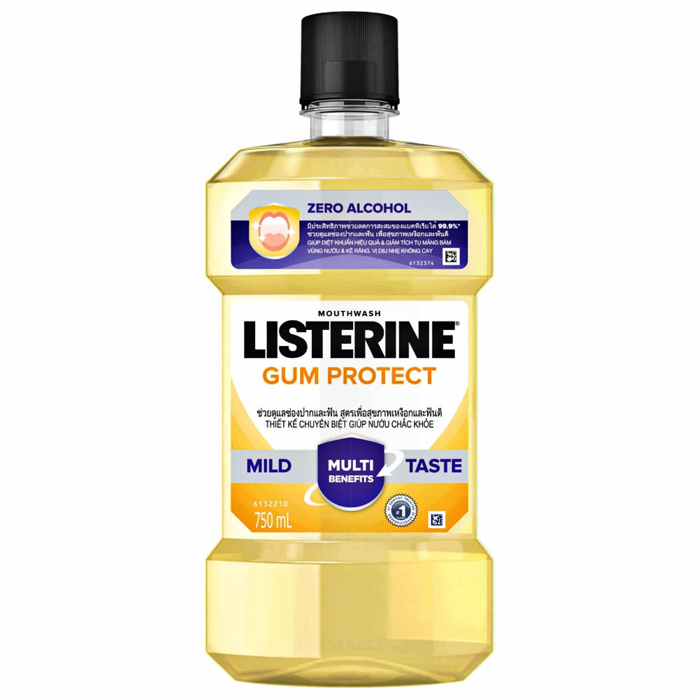 Nước súc miệng  Listerine Gum Care vị gừng thảo mộc 250ml