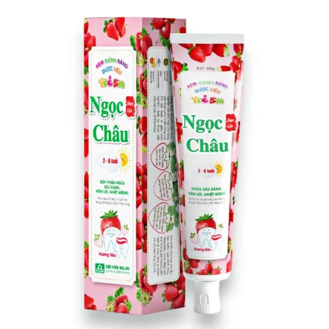 Kem đánh răng Ngọc Châu  trẻ em hương dâu  50g