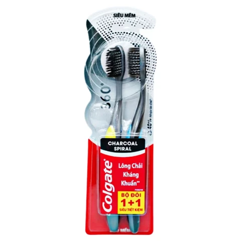 Bàn chải đánh răng Colgate 360 SPIRAL bộ 2