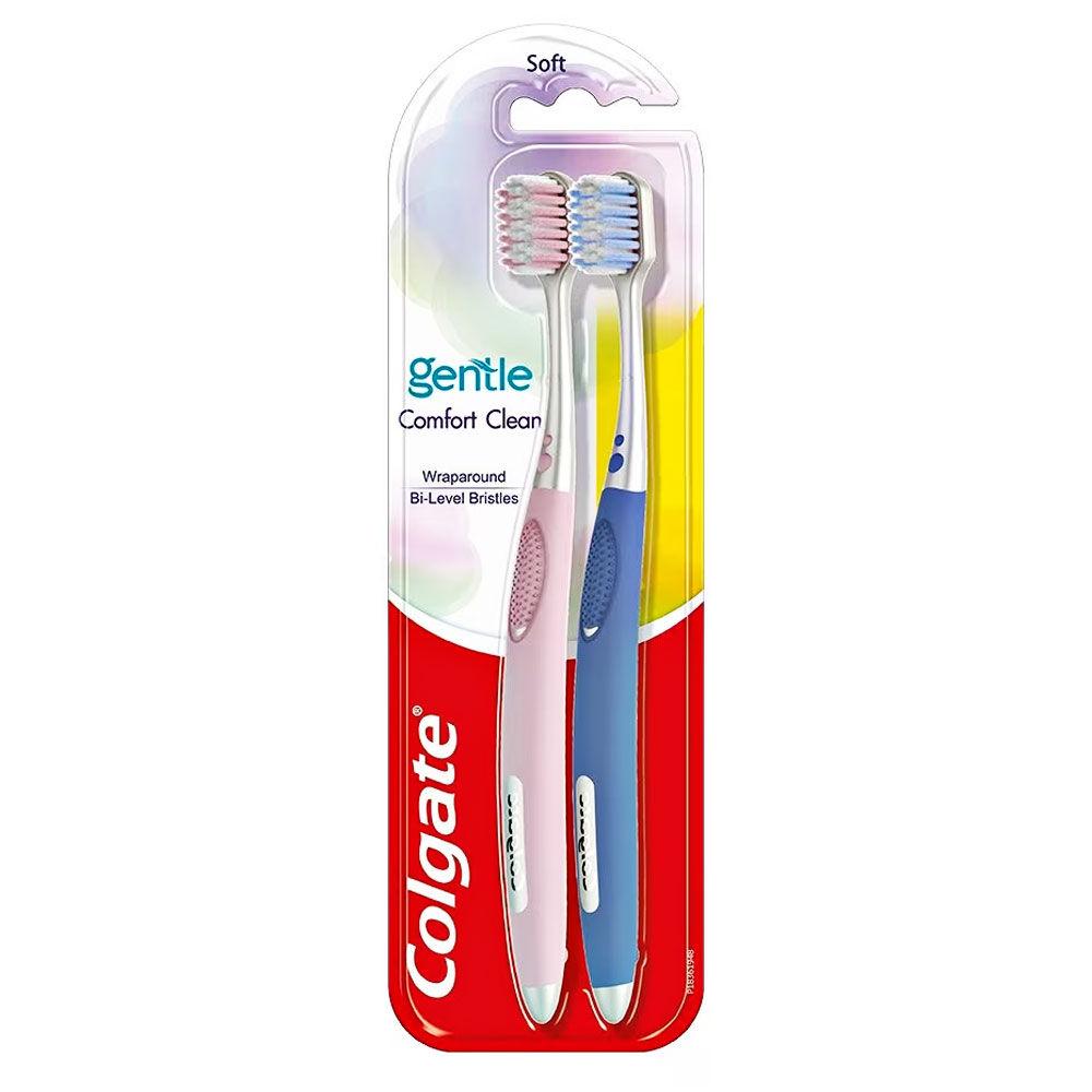 Bàn chải đánh răng Colgat Gentle Comfort Clean bộ đô