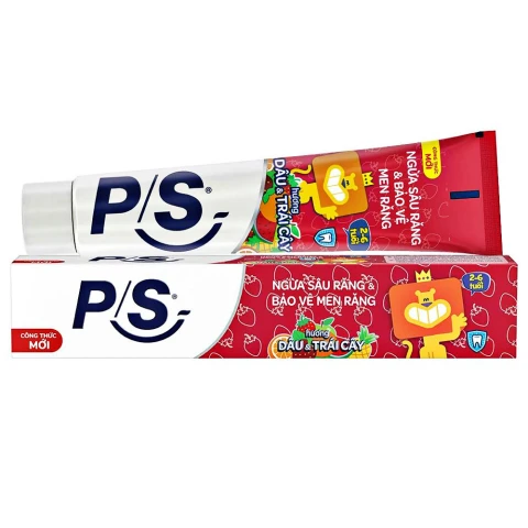 Kem đánh răng PS   trẻ em 2-6T dâu trái cây 90G