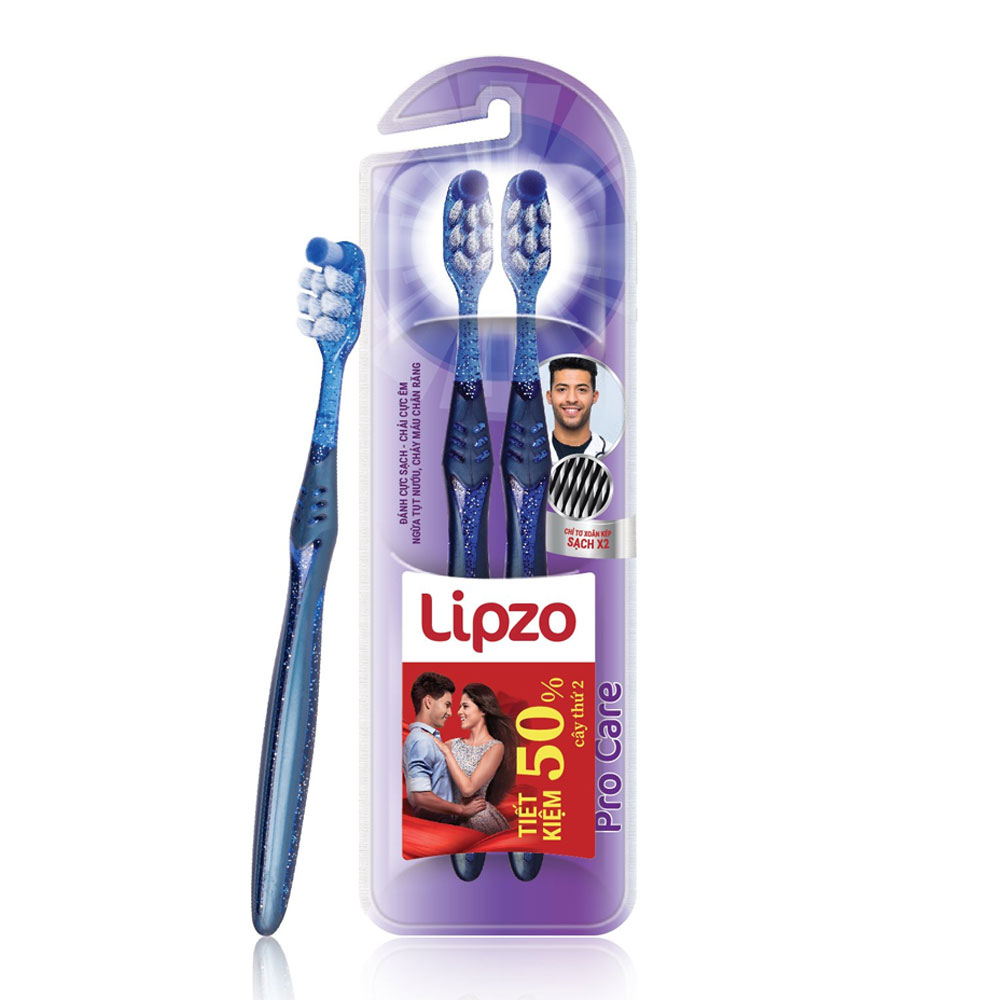 Bàn chải đánh răng Lipzo cao cấp Procare bộ đôi