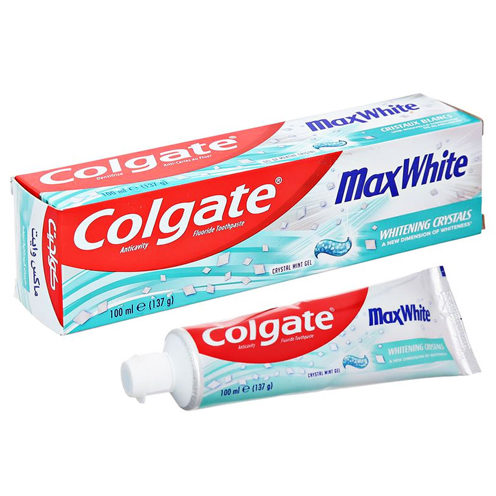 Kem đánh răng Colgate MaxWhite bạc hà pha lê 180g