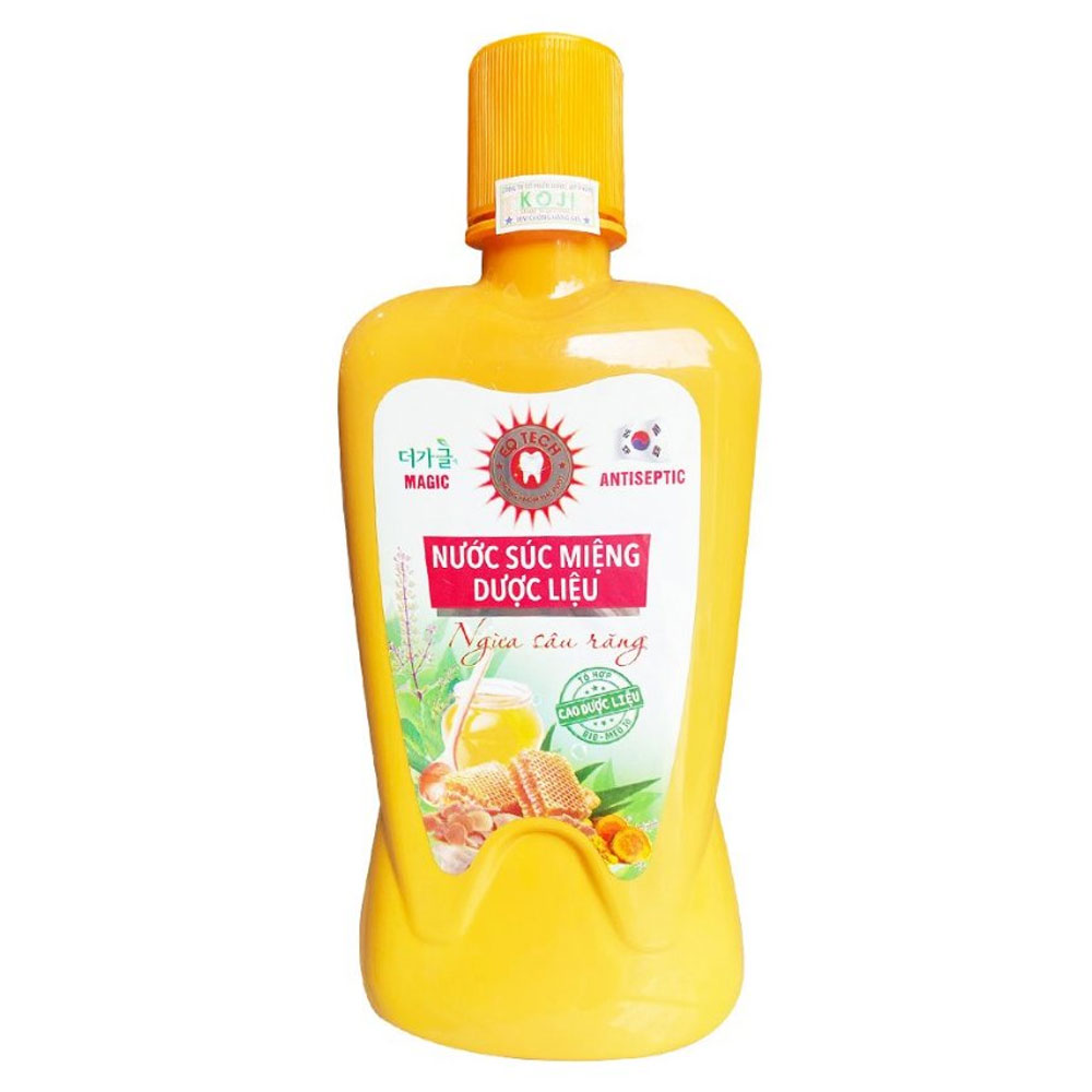 Nước súc miệng  EQ Tech Dược Liệu giảm nhiệt miệng 500ml