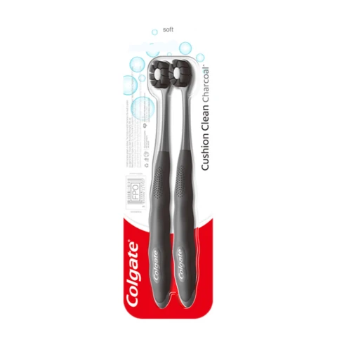 Bàn chải đánh răng Colgate Cushion Clean charcoal bộ đôi