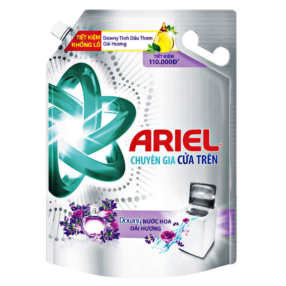Nước giặt Ariel Downy cửa trên oải hương túi 4.1kg/4