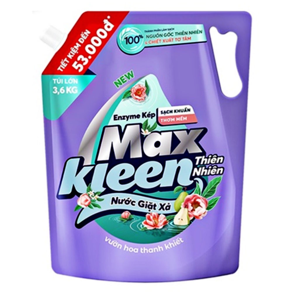 Nước giặt Maxkleen   thiên nhiên túi  3.6kg