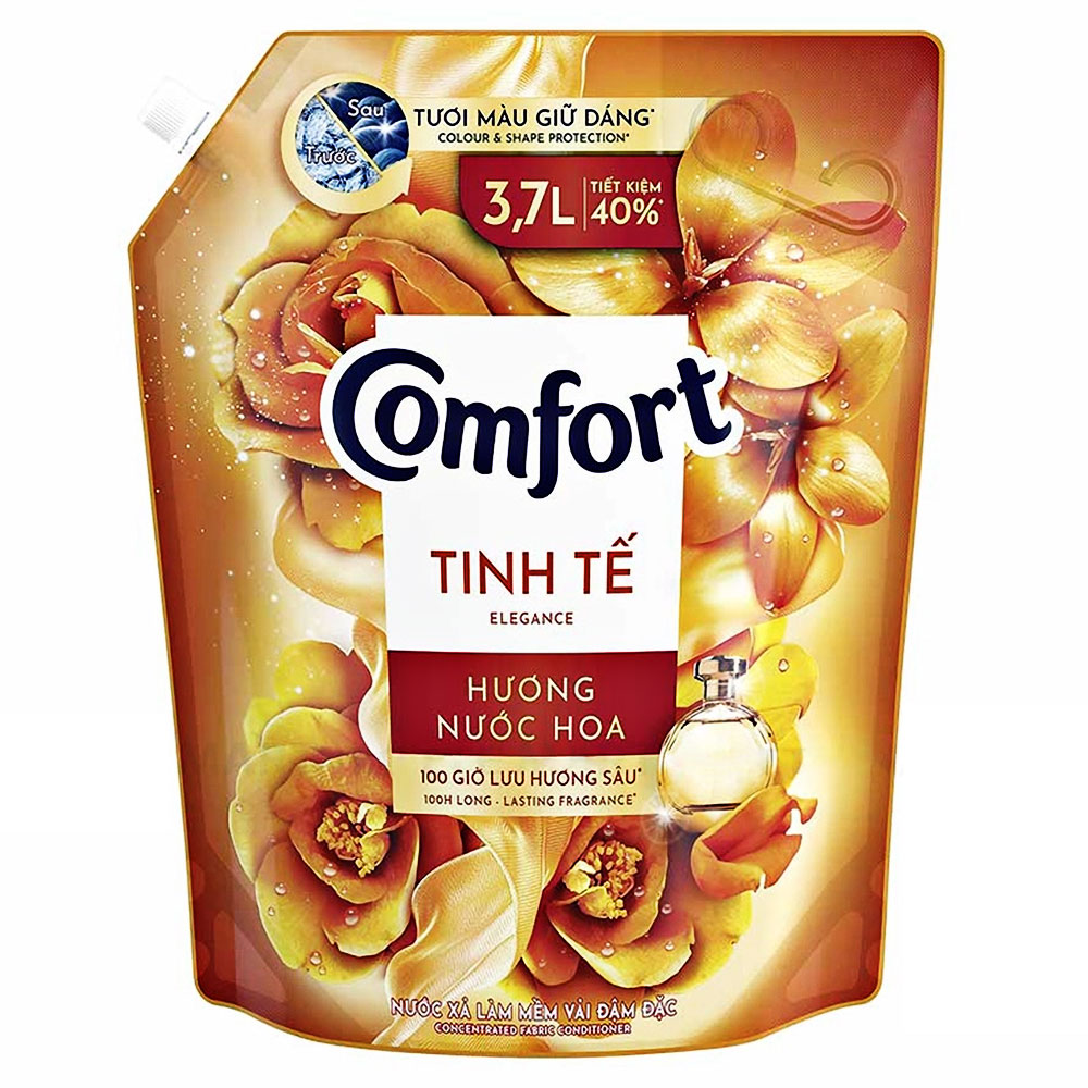 Nước xả vải Comfort hương nước hoa tinh tế túi 3.7L