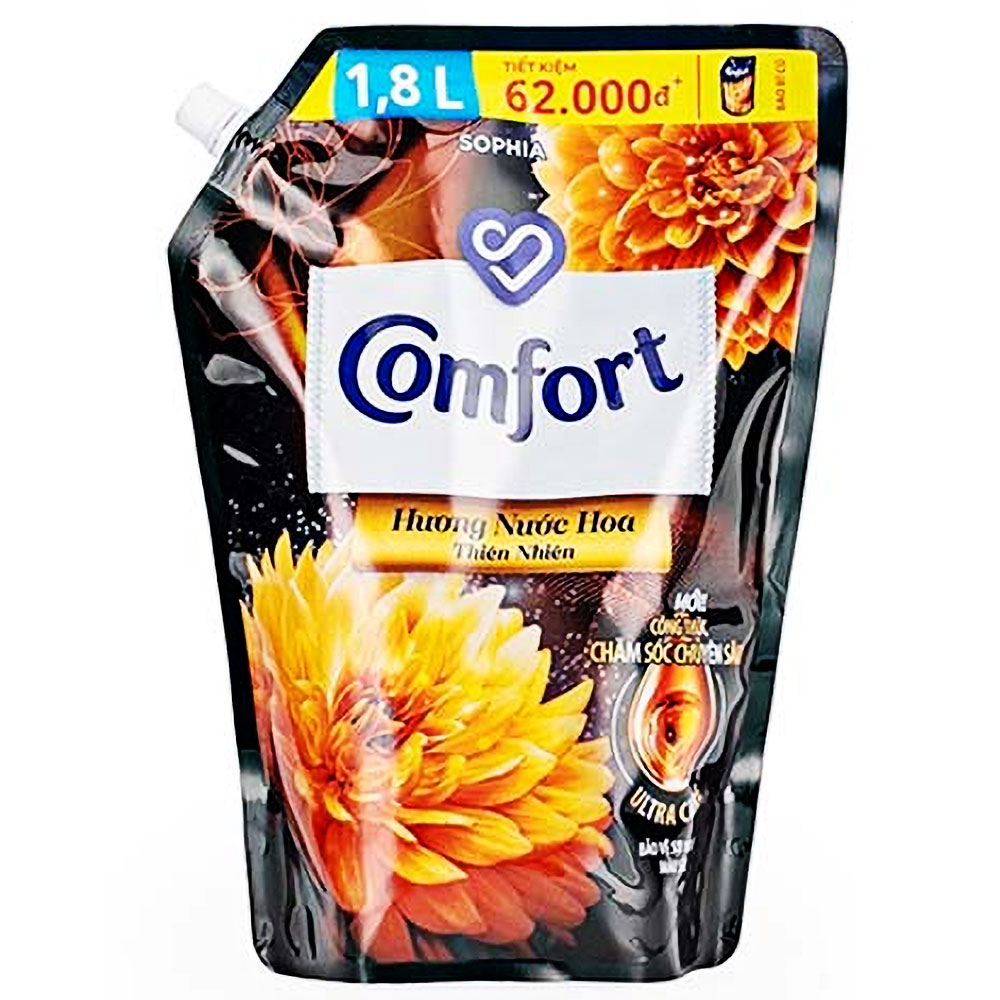 Nước xả vải Comfort hương nước hoa quyến rũ túi 1.8L