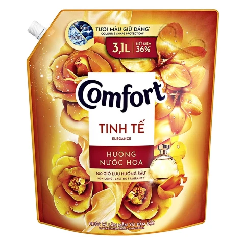 Nước xả vải Comfort hương nước hoa tinh tế túi 3.2L
