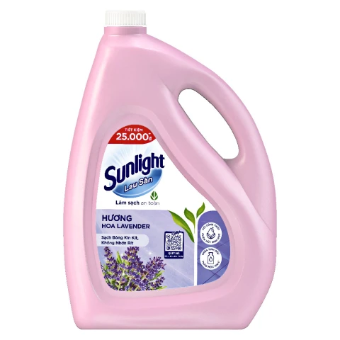 Nước lau sàn Sunligh Tinh dầu thảo mộc hương hoa Lavender 3.6kg