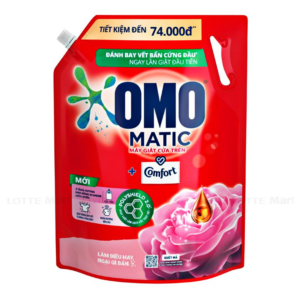 Nước giặt Omo cửa trên hoa hồng Ecuador  túi 3.8kg/4