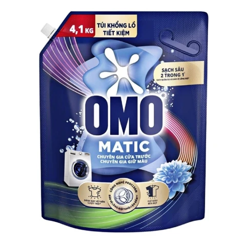 Nước giặt Omo giữ màu bền đẹp cửa trước  túi 3.8kg/4