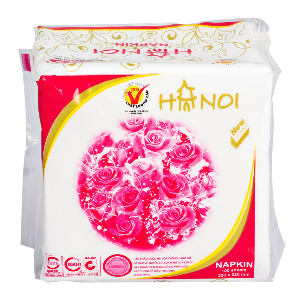 Giấy ăn  Hà Nội Napkin 220x220 100 tờ 
