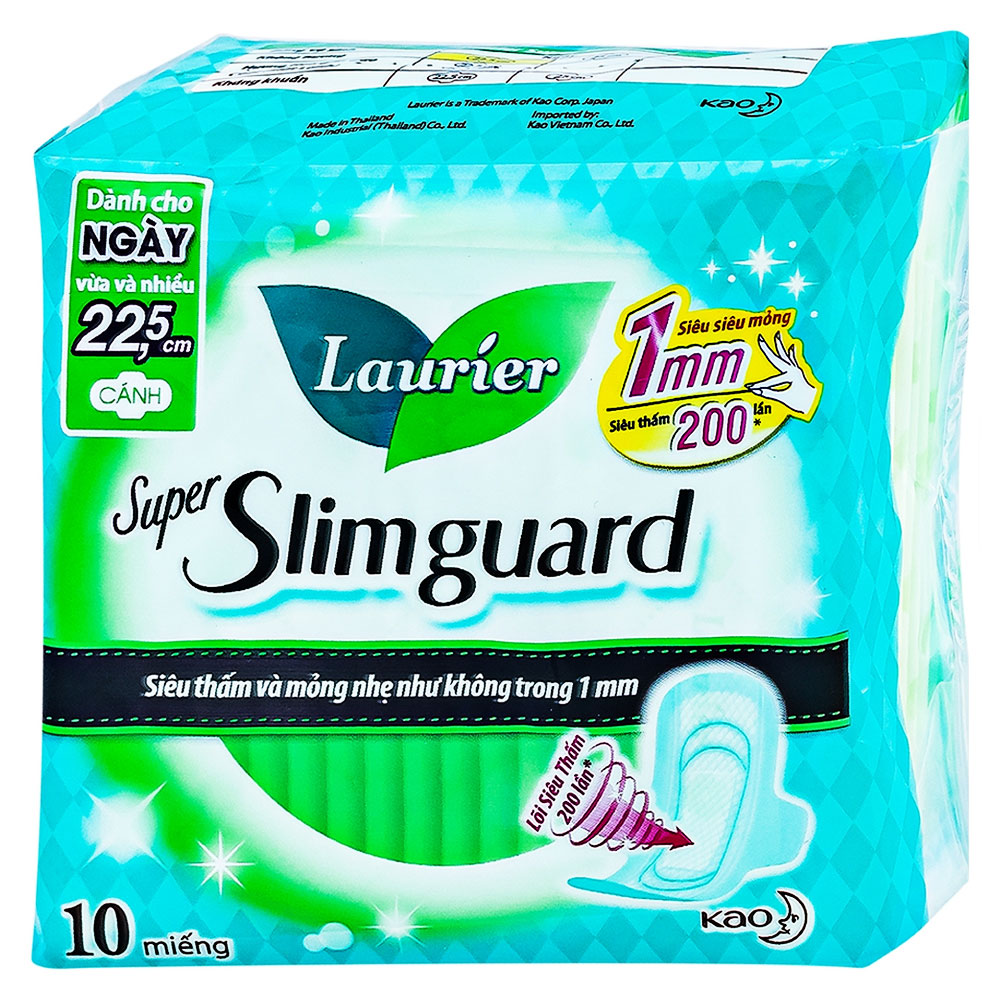 Băng vệ sinh Lauriersiêu mỏng bảo về 1mm  10 miếng 