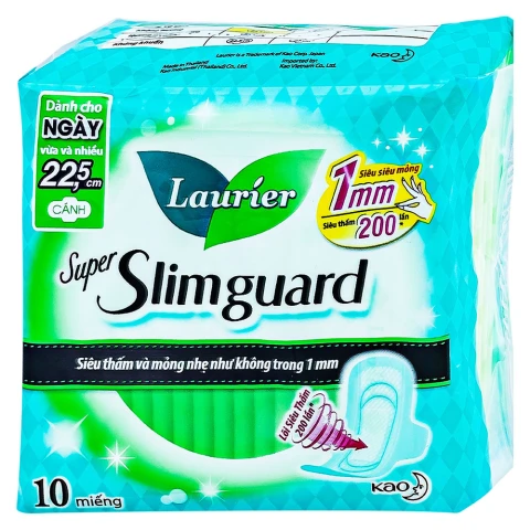 Băng vệ sinh Lauriersiêu mỏng bảo về 1mm  10 miếng 