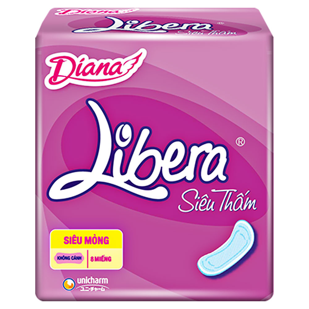 Băng vệ sinhLibera siêu mỏng không cánh  8 miếng 