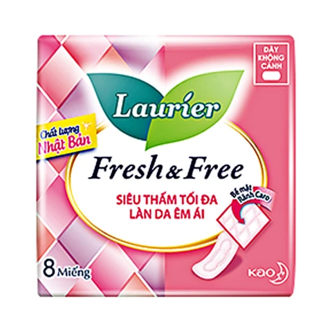 Băng vệ sinh Laurier  Fresh  dày không cánh  8 miếng 