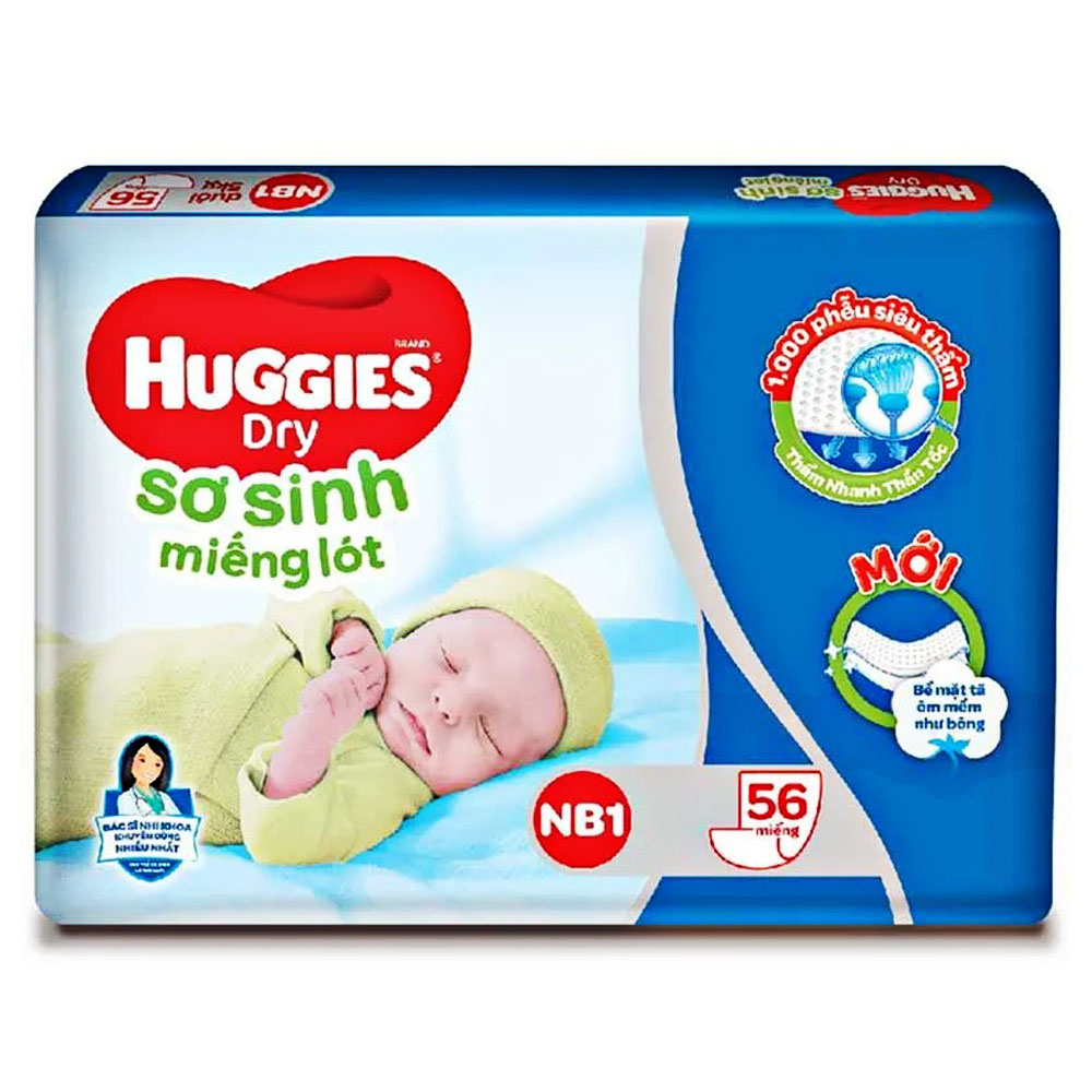 Miếng lót Huggies sơ sinh số 1 /56M