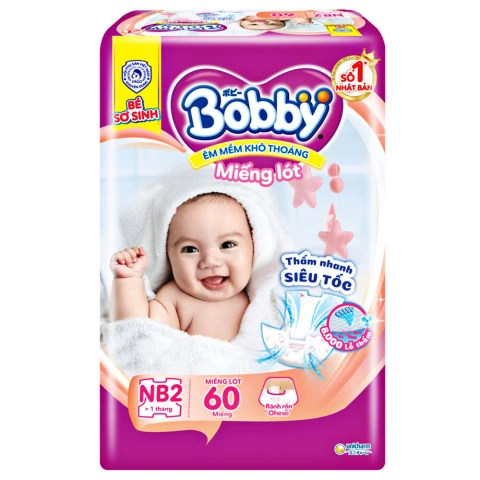 Miếng lót Bobby Newborn 2 60 miếng