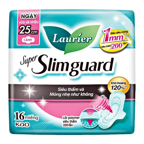 Băng vệ sinh Laurier  Super Slimguard 25cm  8 miếng 