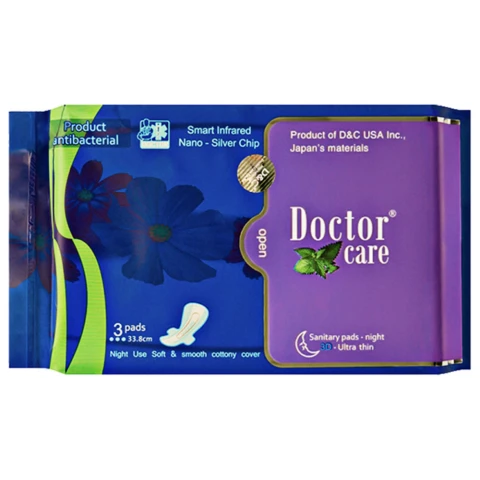 Băng vệ sinh Doctor care thảo dược đêm  3 miếng