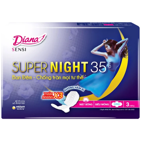 Băng vệ sinh Diana Sensi night 35cm  3 miếng 