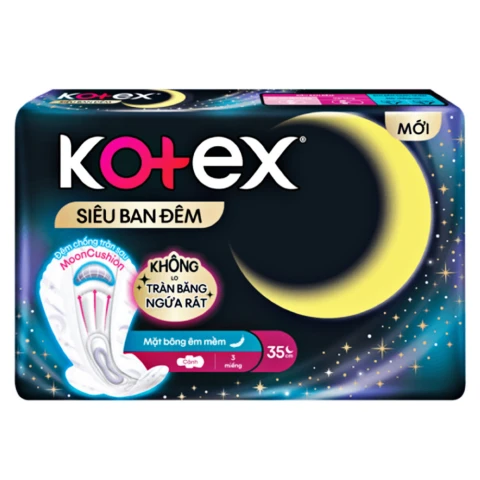 Băng vệ sinh Kotex Style ban đêm cánh 35cm  3 miếng 