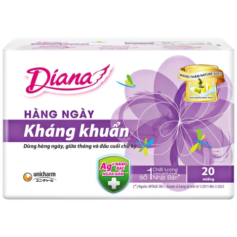 Băng vệ sinh Diana Sensi hàng ngày kháng khuẩn  20 miếng