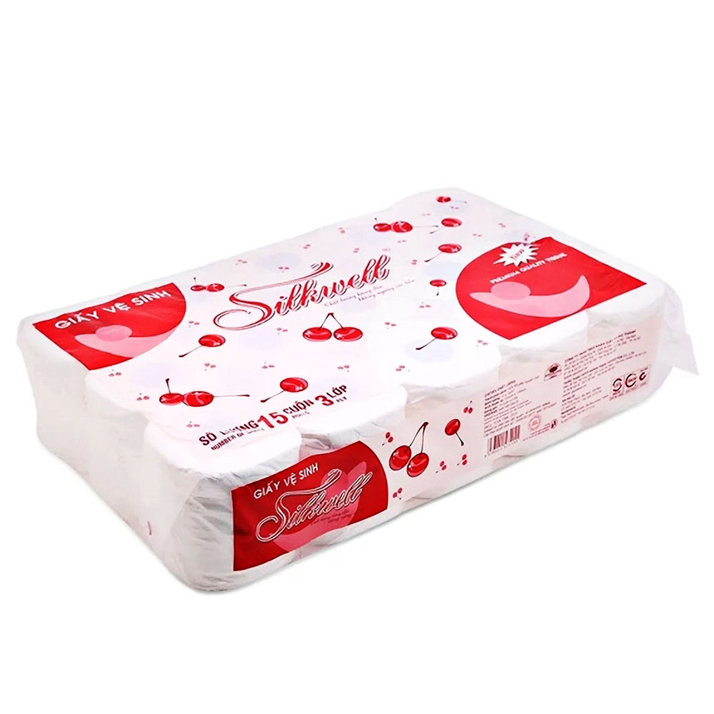 Giấy vệ sinh Silkwell cao cấp  15 cuộn 