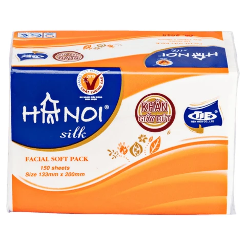 Giấy ăn Hà Nội rút gói ngắn 3 lớp  150 tờ