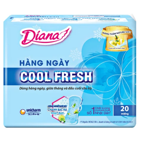 Băng vệ sinh Diana Sensi hàng ngày Cool Fresh  20 miếng 