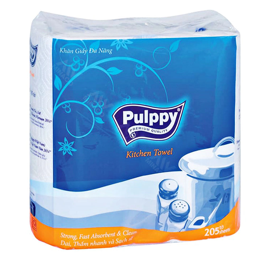 Giấy ăn  Pulppy đa năng gói 205 tờ