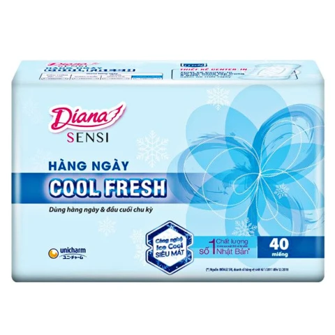 Băng vệ sinh Diana hàng ngày Sensi Cool Fresh  40 miếng 