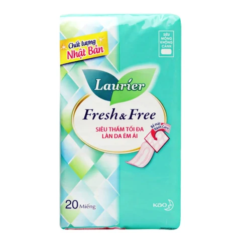 Băng vệ sinh Laurie  Fresh  siêu mỏng không cánh 20 miếng 20 miếng 