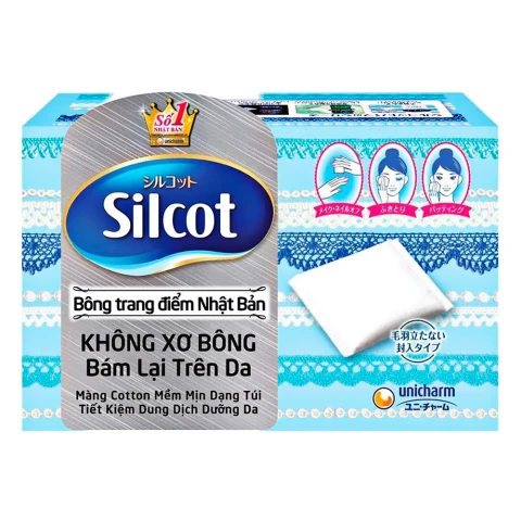 Bông tẩy trang  Silcot cao cấp  82 miếng 