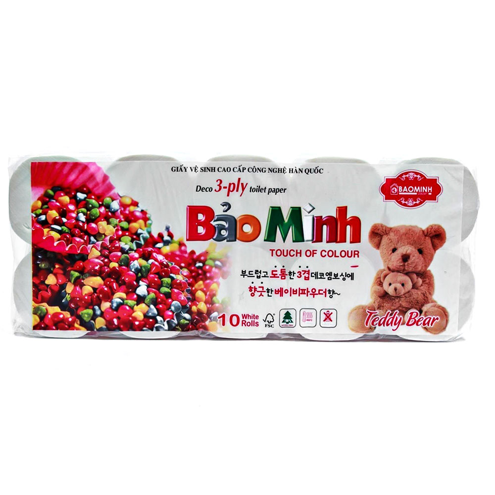 Giấy vệ sinh Bảo Minh có lõi 10 cuộn