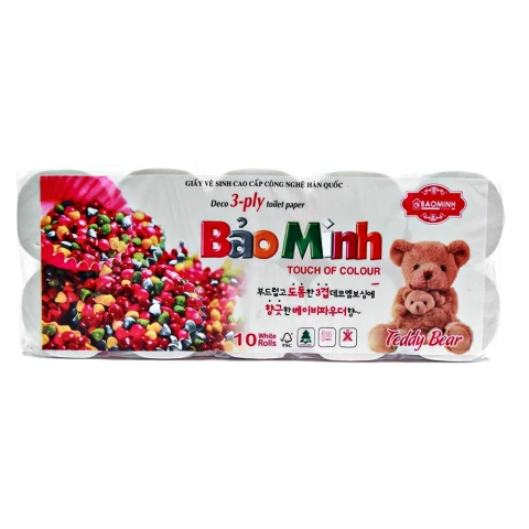 Giấy vệ sinh Bảo Minh không lõi 10 cuộn