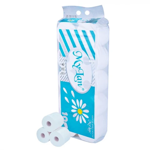 Giấy vệ sinh Hà nội 4 lớp  có lõi hoa cúc 10 cuộn