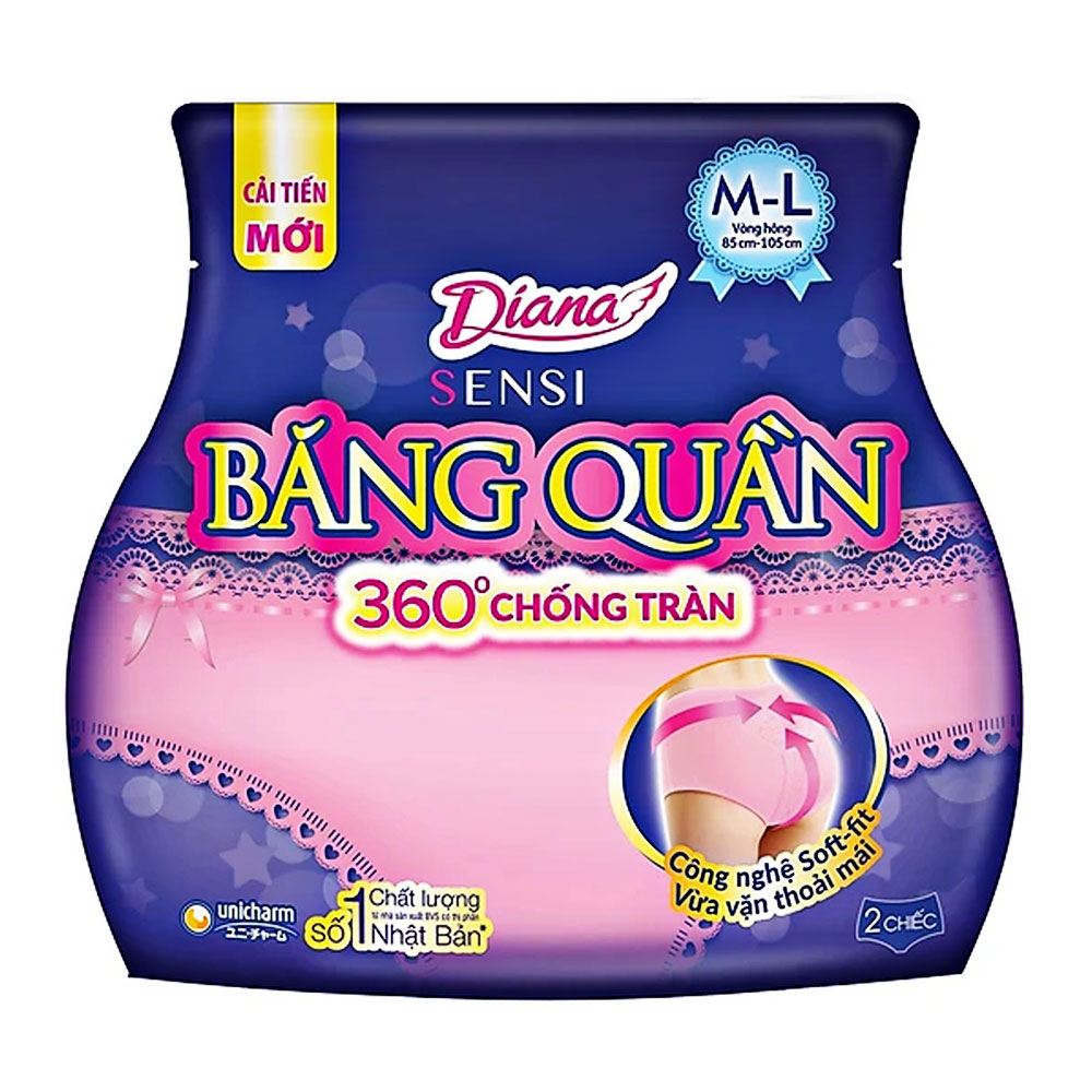 Băng vệ sinh Diana Sensi dạng quần M-L 2 miếng 