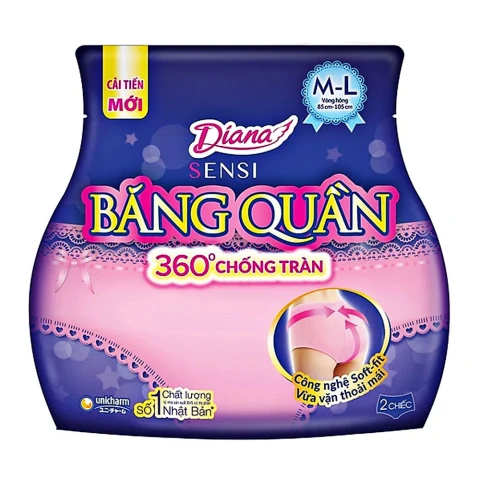 Băng vệ sinh Diana Sensi dạng quần M-L 2 miếng 