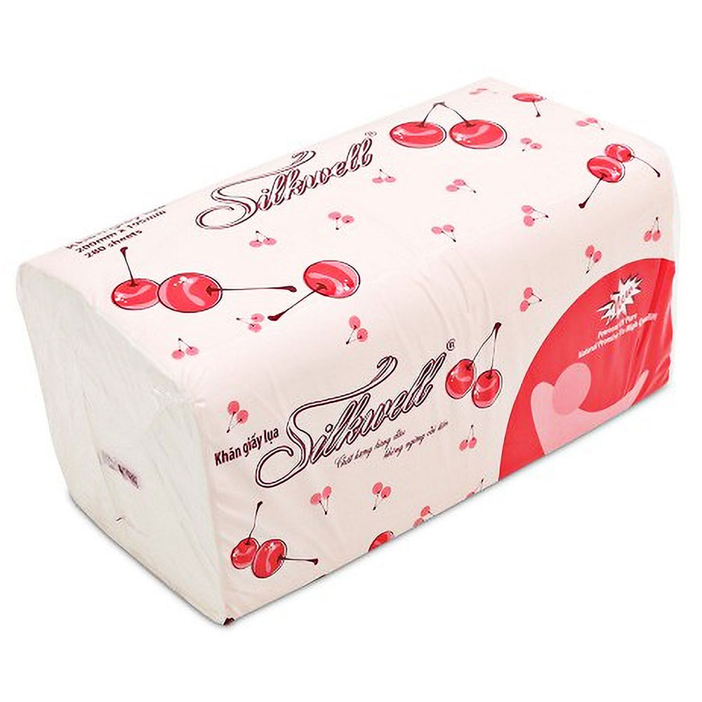 Giấy ăn Silkwell rút gói 280 tờ + khuyến mại