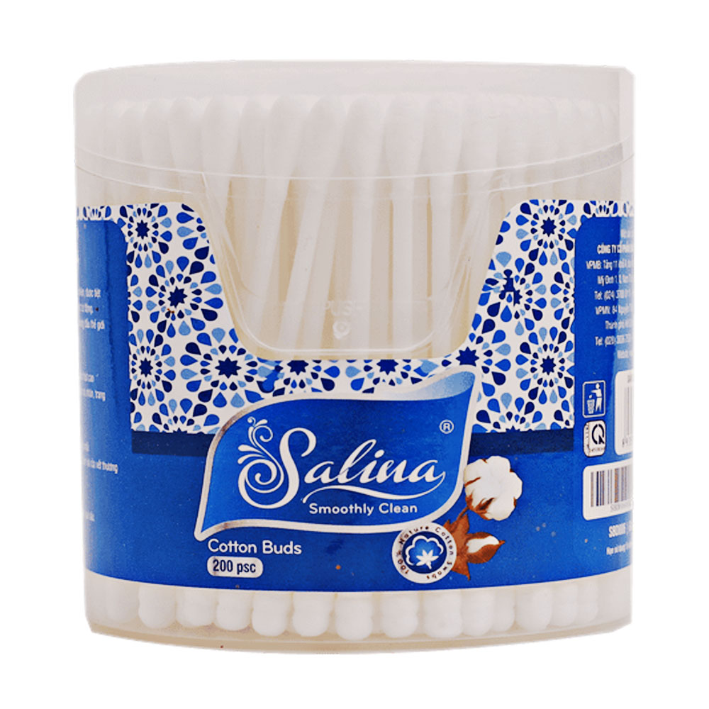 Tăm bông Salina hộp người lớn SBD06 200 que