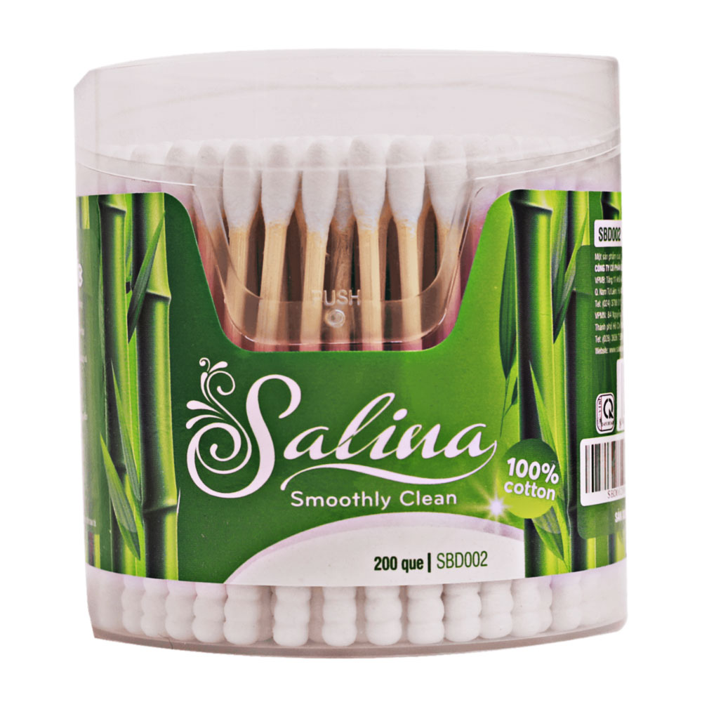 Tăm bông Salina  hộp người lớn SBD02 200 que